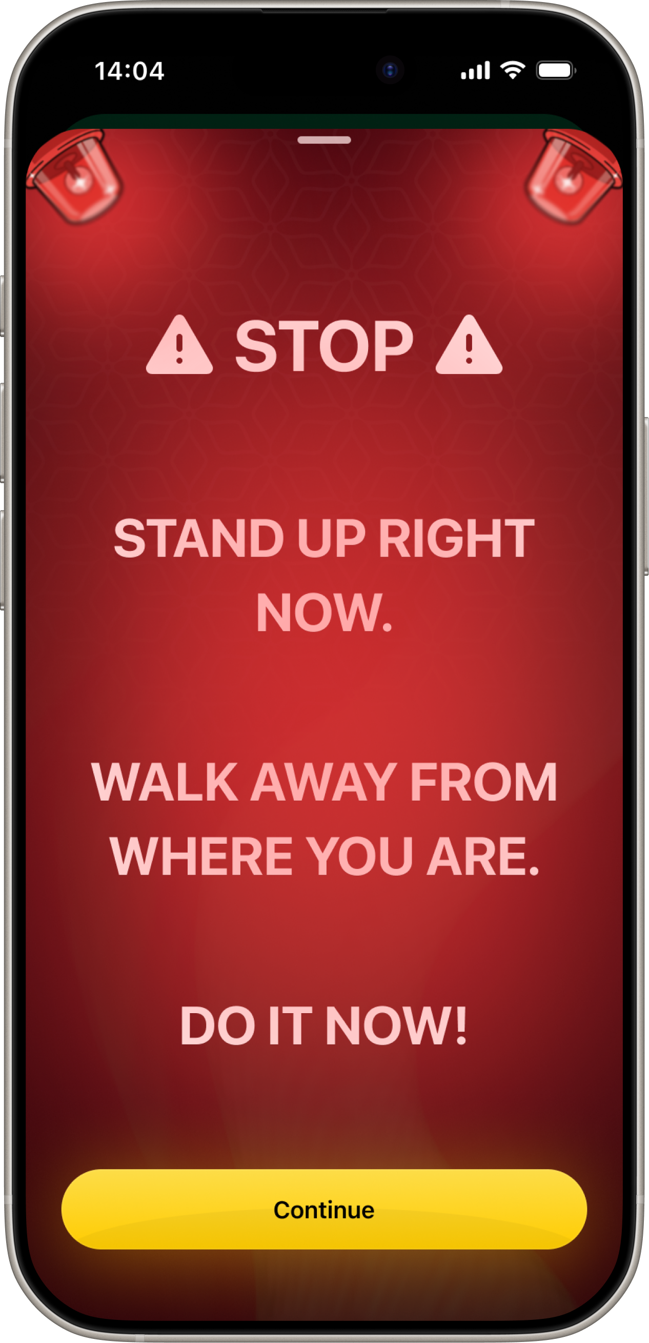 Panic button feature